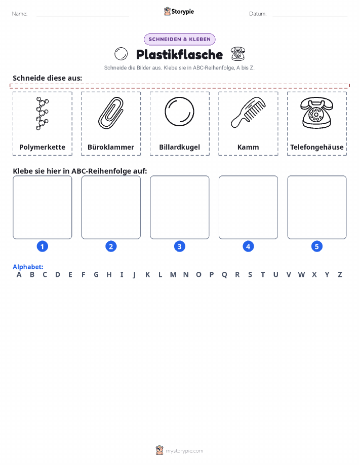 Schneiden & Einfügen Alphabet
