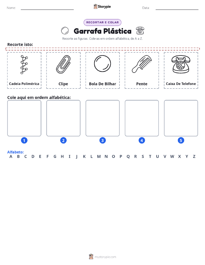 Recortar & Colar Alfabeto