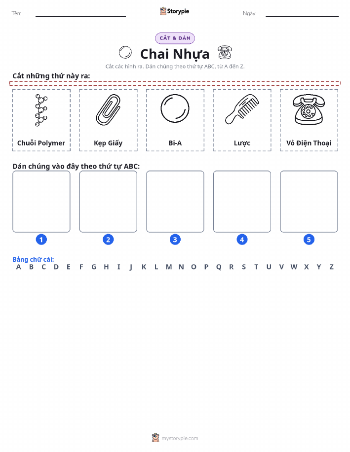 Cắt & Dán Chữ Cái