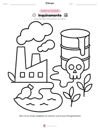 Pagina da colorare di Inquinamento per bambini