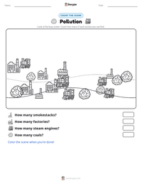 Pollution printable worksheet preview