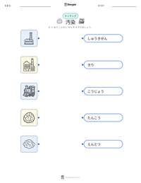 汚染 の印刷可能ワークシートプレビュー