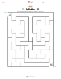 Pollution printable worksheet preview
