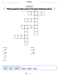 Philosophiæ Naturalis Principia Mathematica printable worksheet preview