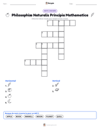 Aperçu de la feuille de travail imprimable Philosophiæ Naturalis Principia Mathematica