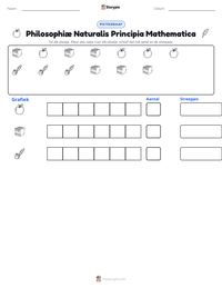Philosophiæ Naturalis Principia Mathematica afdrukbare werkblad voorbeeld