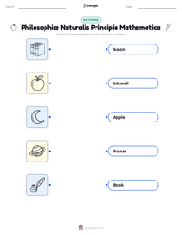 Philosophiæ Naturalis Principia Mathematica printable worksheet preview