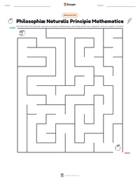 Philosophiæ Naturalis Principia Mathematica druckbare Arbeitsblatt Vorschau