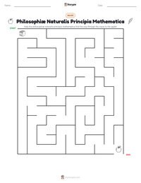 Philosophiæ Naturalis Principia Mathematica printable worksheet preview
