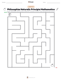 Vista previa de la hoja de trabajo imprimible de Philosophiæ Naturalis Principia Mathematica