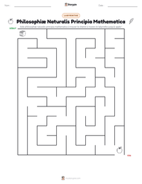 Aperçu de la feuille de travail imprimable Philosophiæ Naturalis Principia Mathematica