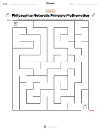 Podgląd drukowalnego arkusza ćwiczeń Philosophiæ Naturalis Principia Mathematica