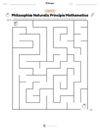 Prévia da folha de atividades imprimível Philosophiæ Naturalis Principia Mathematica