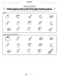 Aperçu de la feuille de travail imprimable Philosophiæ Naturalis Principia Mathematica