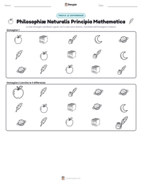 Anteprima della scheda stampabile di Philosophiæ Naturalis Principia Mathematica