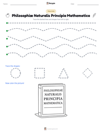 Philosophiæ Naturalis Principia Mathematica printable worksheet preview