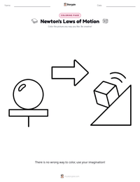 Newton's Laws of Motion printable worksheet preview