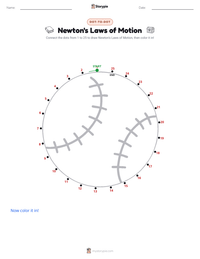 Newton's Laws of Motion printable worksheet preview