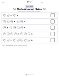 Newton's Laws of Motion printable worksheet preview