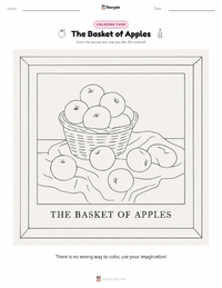 The Basket of Apples coloring page for kids