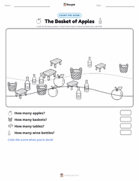 The Basket of Apples printable worksheet preview