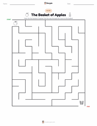 The Basket of Apples printable worksheet preview