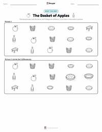 The Basket of Apples printable worksheet preview