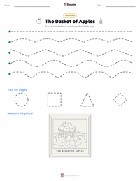 The Basket of Apples printable worksheet preview