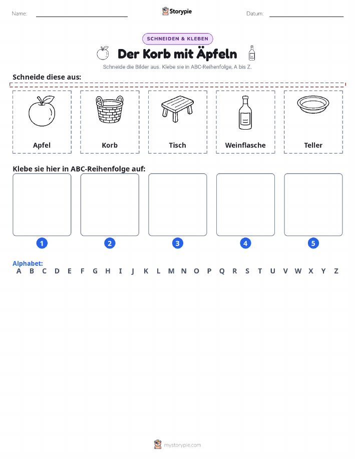Schneiden & Einfügen Alphabet