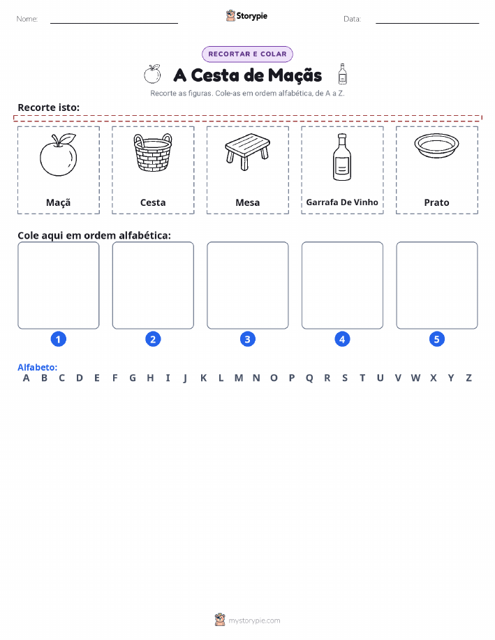 Recortar & Colar Alfabeto