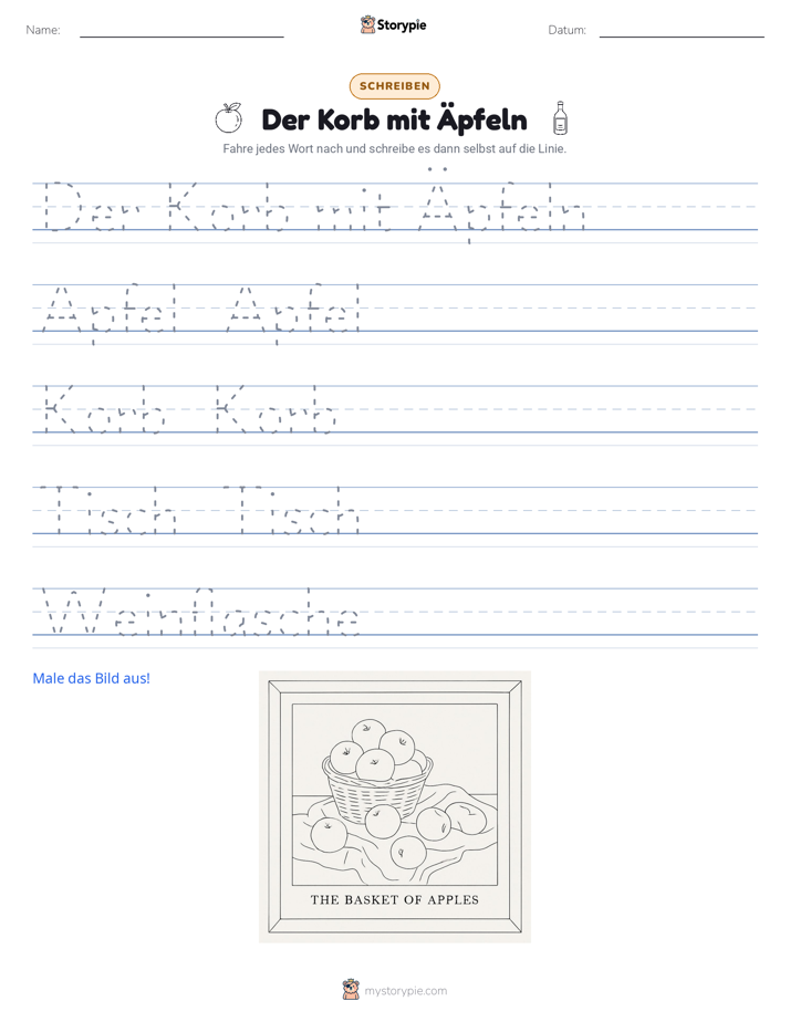 Schreibübung