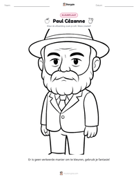Paul Cézanne afdrukbare werkblad voorbeeld