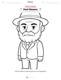 Prévia da folha de atividades imprimível Paul Cézanne