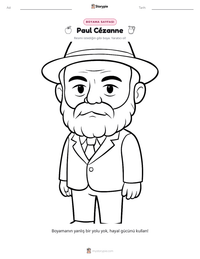 Paul Cézanne yazdırılabilir çalışma sayfası önizlemesi