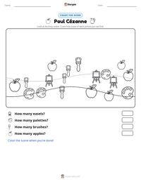 Paul Cézanne printable worksheet preview