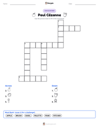 Paul Cézanne printable worksheet preview