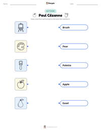 Paul Cézanne printable worksheet preview