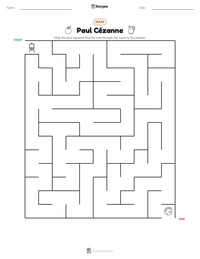 Paul Cézanne printable worksheet preview