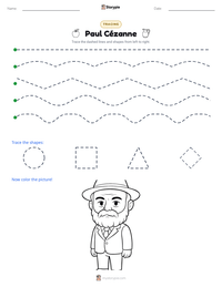 Paul Cézanne printable worksheet preview