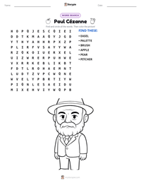 Paul Cézanne printable worksheet preview