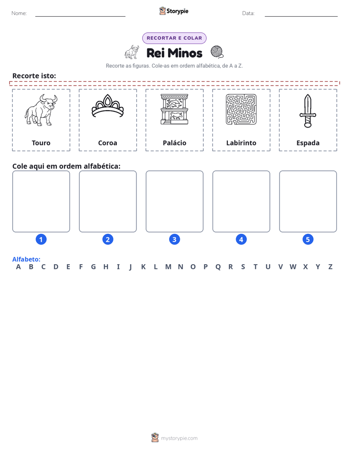 Recortar & Colar Alfabeto