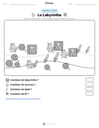 Aperçu de la feuille de travail imprimable Le Labyrinthe