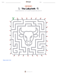 The Labyrinth printable worksheet preview