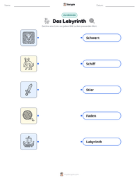 Das Labyrinth druckbare Arbeitsblatt Vorschau