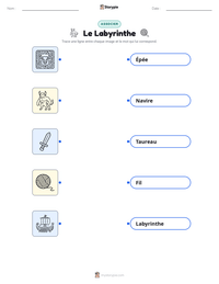 Aperçu de la feuille de travail imprimable Le Labyrinthe