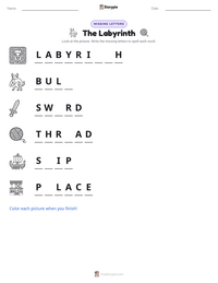 The Labyrinth printable worksheet preview