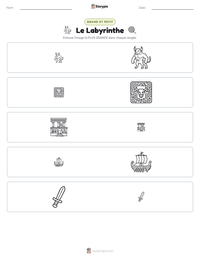 Aperçu de la feuille de travail imprimable Le Labyrinthe