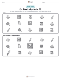 Das Labyrinth druckbare Arbeitsblatt Vorschau