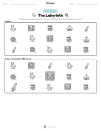 The Labyrinth printable worksheet preview