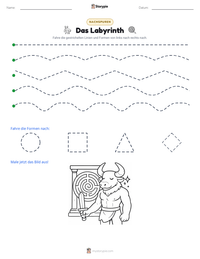 Das Labyrinth druckbare Arbeitsblatt Vorschau